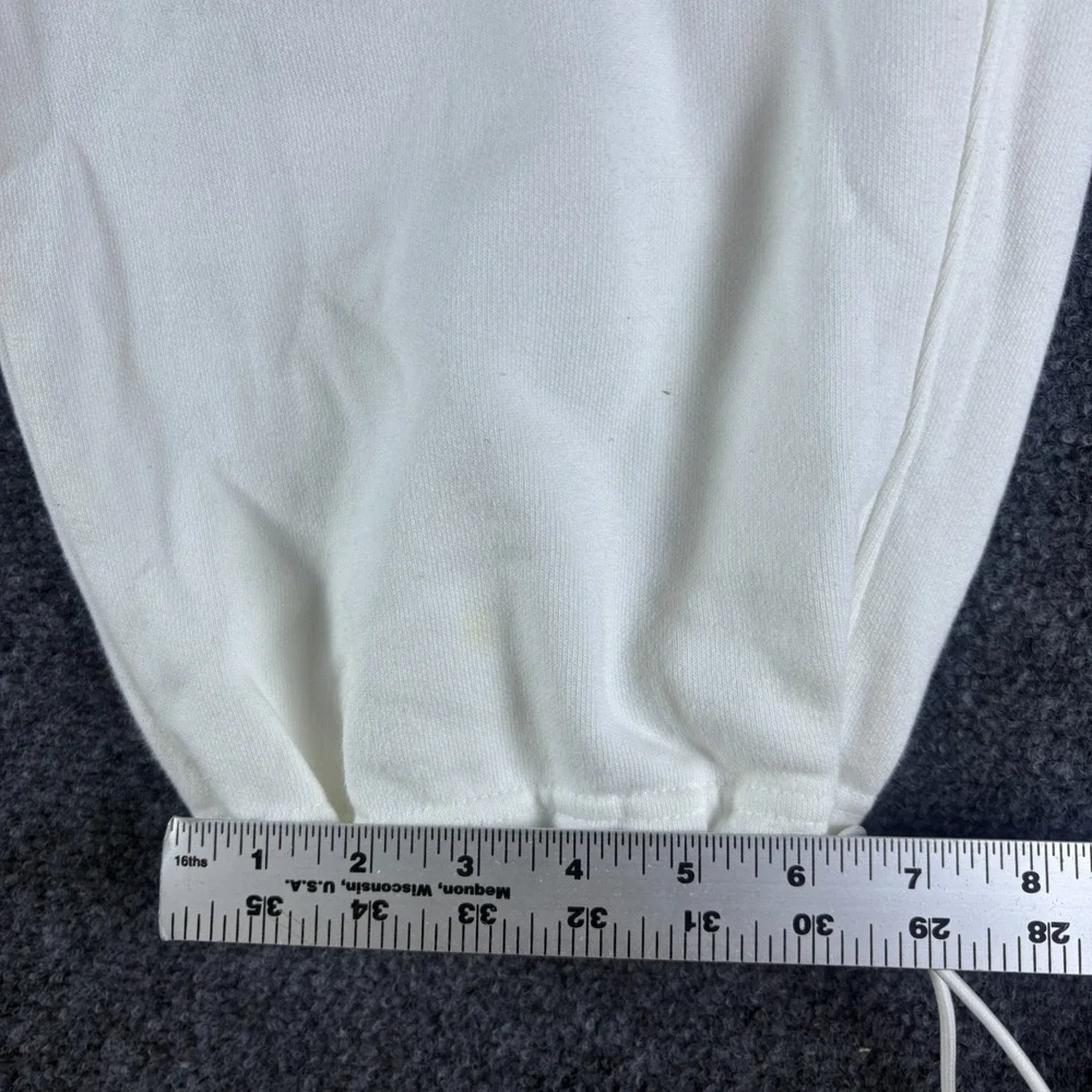 Jordan Sweatpants Mens M White Fleece Lined Cotton Toggle Hem Pockets